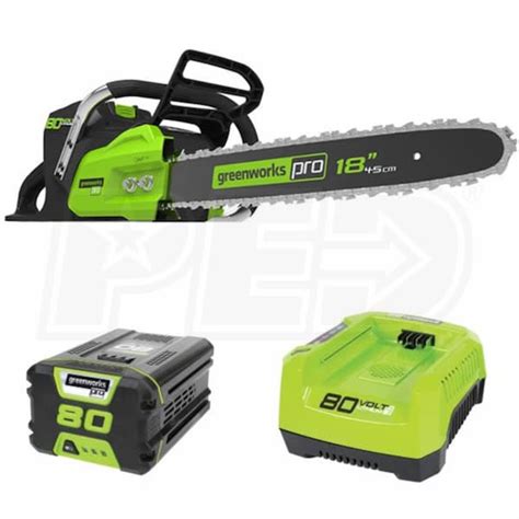 Greenworks PRO 18 80 Volt Lithium Ion Cordless Chainsaw With