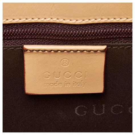 Gucci Sac à main en cuir marron Beige ref 149241 Joli Closet