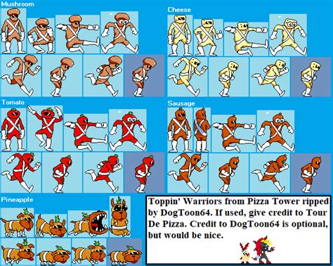 The Spriters Resource Full Sheet View Pizza Tower Toppin Warriors