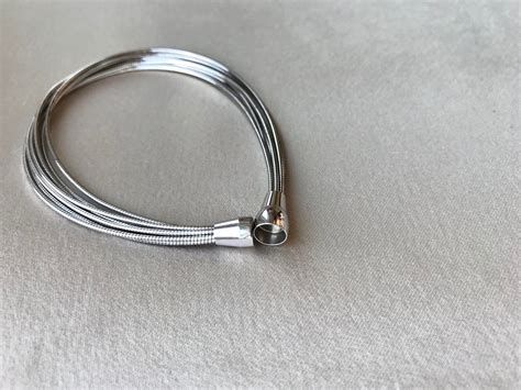 Silver Bracelet With Magnet Clasp Exclusive Rhodium Plated Etsy