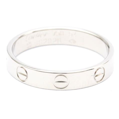 Cartier Polished Cartier Mini Love Ring 18k White Gold Bf560663 Grailed