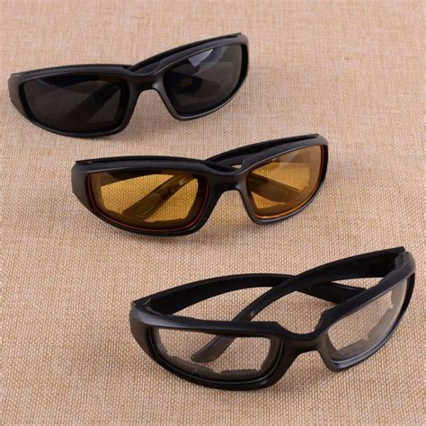 Citall 3 Pairs Motorcycle Sunglasses Goggles Sports Biker Riding Glasses Foam Padded Wind