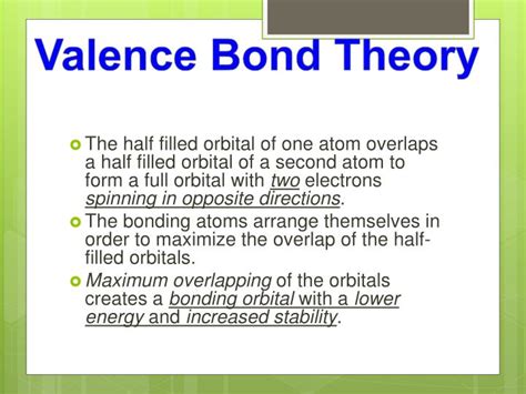 PPT - Valence Bond Theory PowerPoint Presentation - ID:5616566