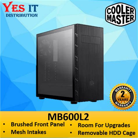 COOLER MASTER MASTERBOX MB600L2 V2 STEEL ATX CHASSIS - WITH ODD ...