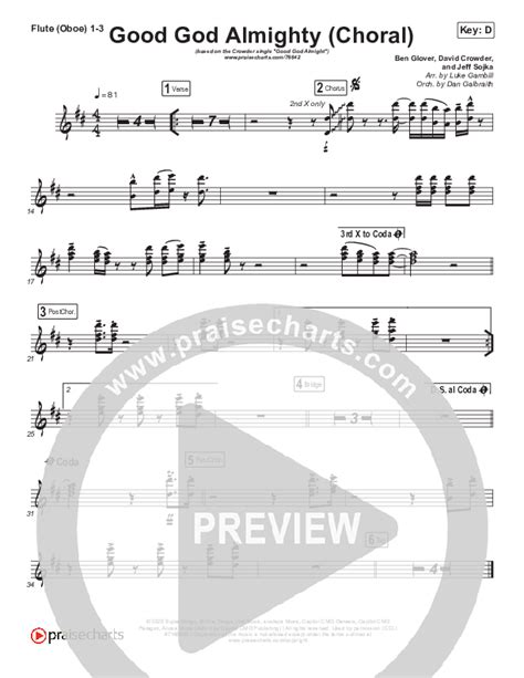 Good God Almighty Choral Anthem Satb Flute Oboe Sheet Music Pdf