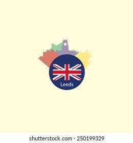 Leeds England City Skyline Silhouette Vector Stock Vector Royalty Free