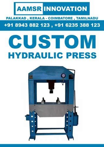 Manual Hydraulic Press Capacity 60 Tons At Rs 85000 In Palakkad ID