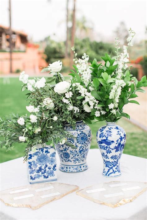 Shy Defined Wedding Planning White Wedding Vases Blue And White Vase