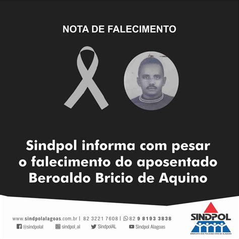 Sindpol Alagoas Sindpol Informa Pesar O Falecimento Do Aposentado