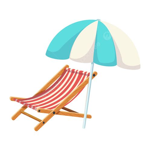 Cartoon Beach Chair Clipart Png Images Summer Beach Chair Umbrella