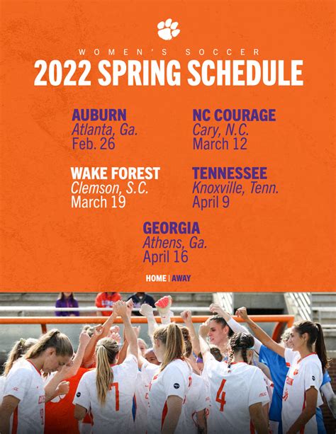 Womens Soccer Announces Spring Schedule - Clemson Sports News