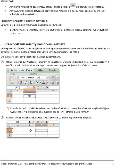 Podstawowe Czynnos Ci W Programie Excel Pdf Darmowe Pobieranie