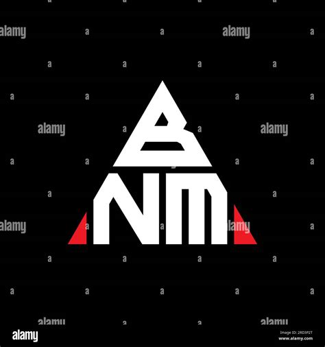 BNM triangle letter logo design with triangle shape. BNM triangle logo ...