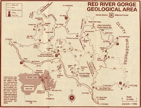 Red River Gorge Geological Area - Daniel Boone National Forest (KY)/map ...