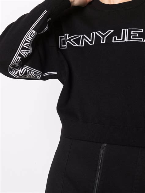 DKNY Intarsia Knit Logo Jumper Farfetch