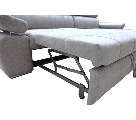 Canapé d angle convertible droit VEGAS tissu gris clair Canapé BUT