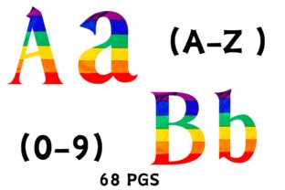 Rainbow Bulletin Board Letters Numbers Graphic By Vin Arts Creative