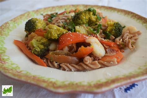 Pasta con Brócoli y Gambas