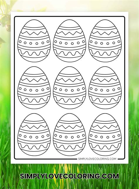 40 Easter Egg Template Designs (Free PDF Printables) - Simply Love Coloring