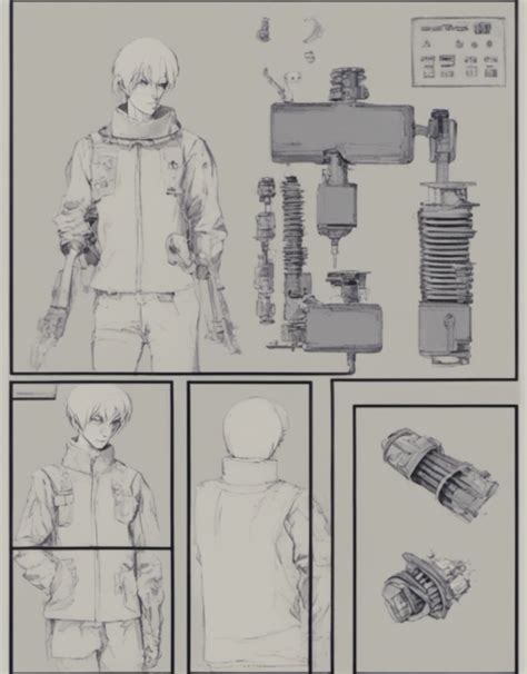 Krea Ai Android Boy Exploded Diagram Mechanical Parts