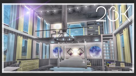 Modern Pastel Loft Bedroombloxburg Speedbuild23k Youtube