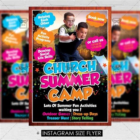 Church Summer Camp Premium A5 Flyer Template Exclsiveflyer Free