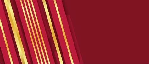 Rotes Hintergrundbanner Design mit goldenen Linien für ein luxuriöses