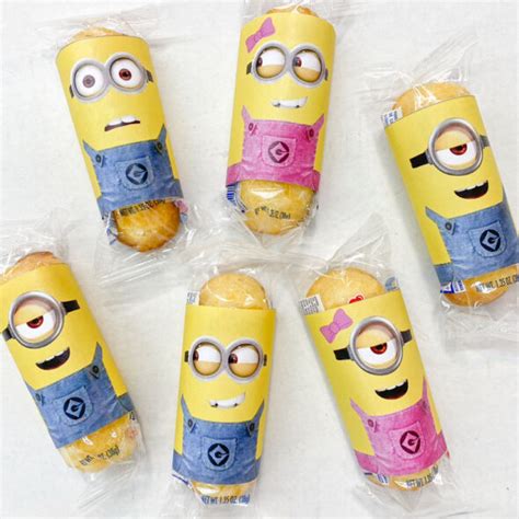 Printable Minion Twinkie Wrappers Chica And Jo