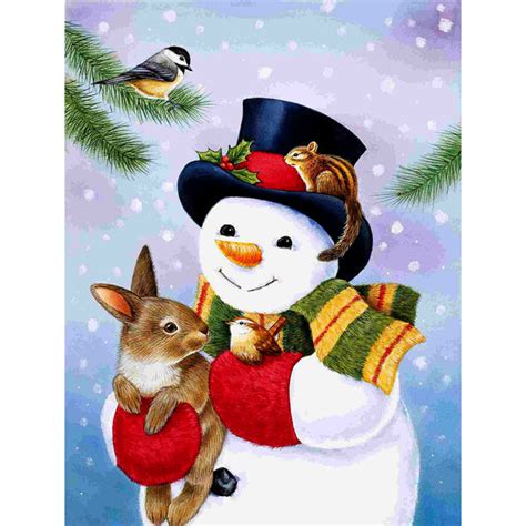 Snowman Diamond Painting - 5diamondpainting.com – Five Diamond Painting