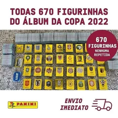 Todas Figurinhas Da Copa 2022 Kit 670 Figurinha Panini