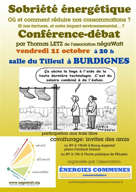 Actualités Sobriété énergétique conférence débat le 21 10 2022