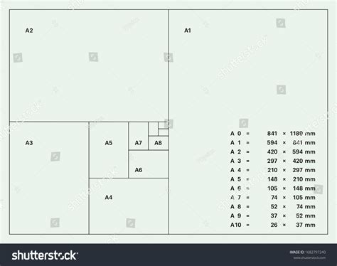 Paper Sizes Set Vector A A A A A A Royalty Free Stock