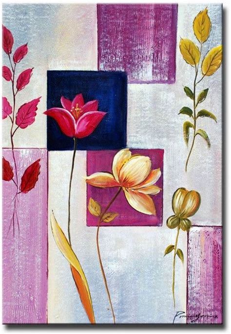 Flower Canvas Paintings & Floral Oil Paintings | Flower canvas, Floral ...