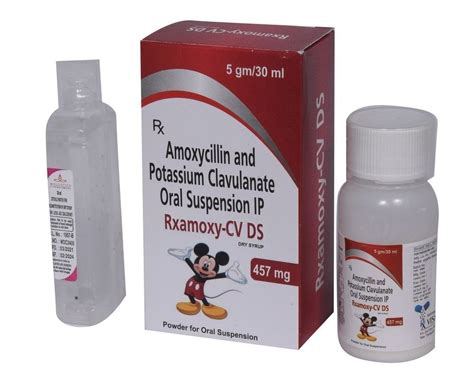 Rxamoxy CV DS Amoxicillin Potassium Clavulanate IP Oral Suspension At