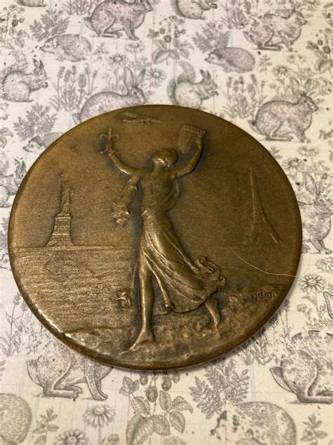 Vintage Attic Capt Charles Lindberghs Commemorative Bronze