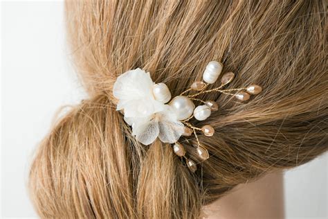 Blumen Haarnadel With Real Pearls Flowers Giuliblum Blumen