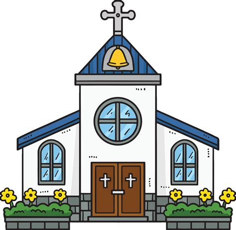 Christian Church Cartoon Colored Clipart 34328383 Vector Art at Vecteezy