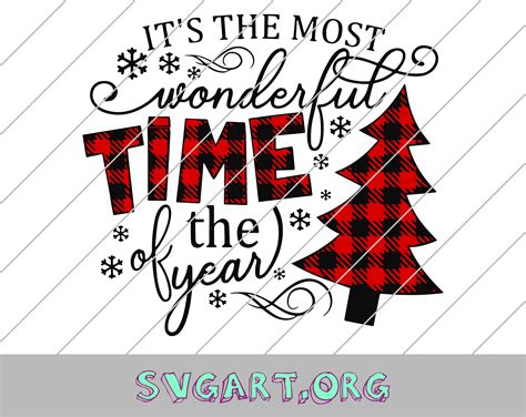 Its The Most Wonderful Time Of The Year Plaid Svg Free Its The Most Wonderful Time Of The Year