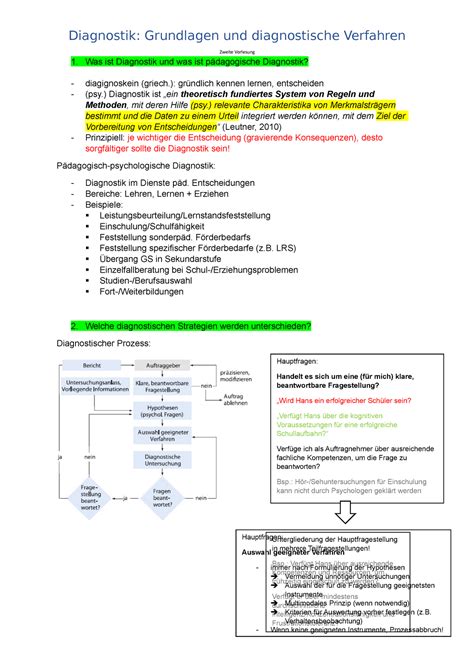 Grundlagen Und Diagnostische Verfahren Was Ist Diagnostik Und Was