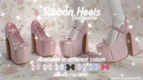 Derivable Heels Now Available In My Shop ♡ Heels Ribbon Heels Imvu