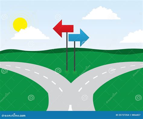 Road Split Vector Illustration | CartoonDealer.com #25737354