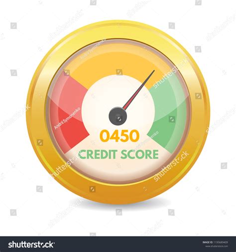 Credit Score Gauges Minimum Maximum Concept Stock Illustration