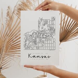 University of Kansas Campus Map Print - Etsy