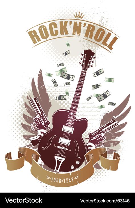 Rock N Roll Image Royalty Free Vector Image Vectorstock