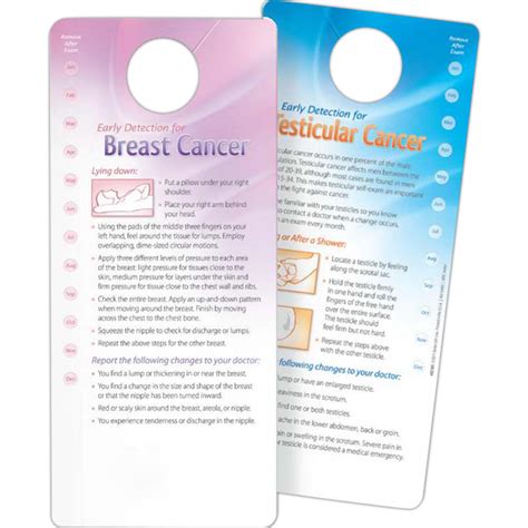 Early Detection For Breast Testicular Cancer Shower Card