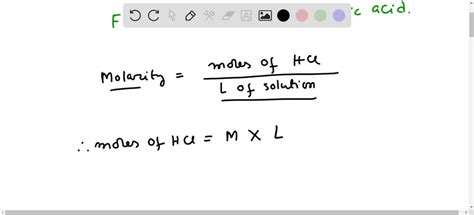 Solved A Solution Is M In Hydrochloric Acid How Many Moles Of