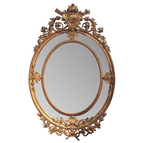 French Louis Xvi Style Giltwood Mirror With Plumes At Stdibs