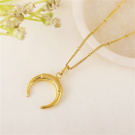 Sterling Silver Crescent Moon Necklace Half Moon Necklace Upside