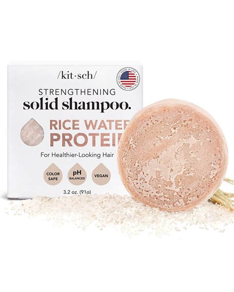 Kitsch Hair Growth Rice Shampoo Bar For Strengthening Thickening For All Hair Types 32 Oz