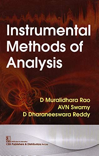 Instrumental Methods Of Analysis Ebook Rao D M Kindle Store